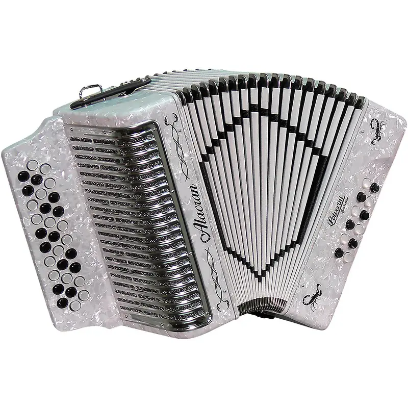 Alacran Accordion with case and straps White Fa/FBE