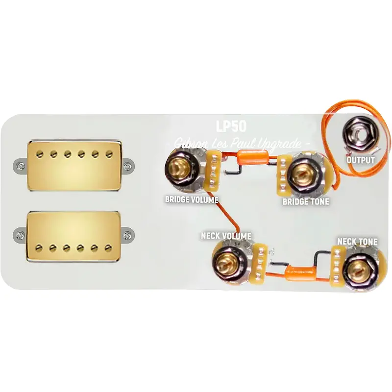 920D Custom Combo Kit for Les Paul With Gold Smoothie Humbuckers and LP50-L Wiring Harness