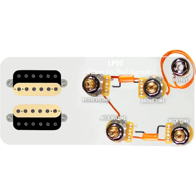 920D Custom Combo Kit for Les Paul With Uncovered Roughneck Humbuckers and LP-JP Wiring Harness