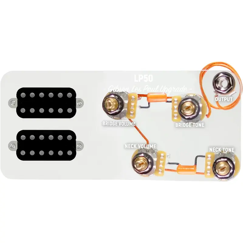 920D Custom Combo Kit for Les Paul With Uncovered Smoothie Humbuckers and LP50-L Wiring Harness