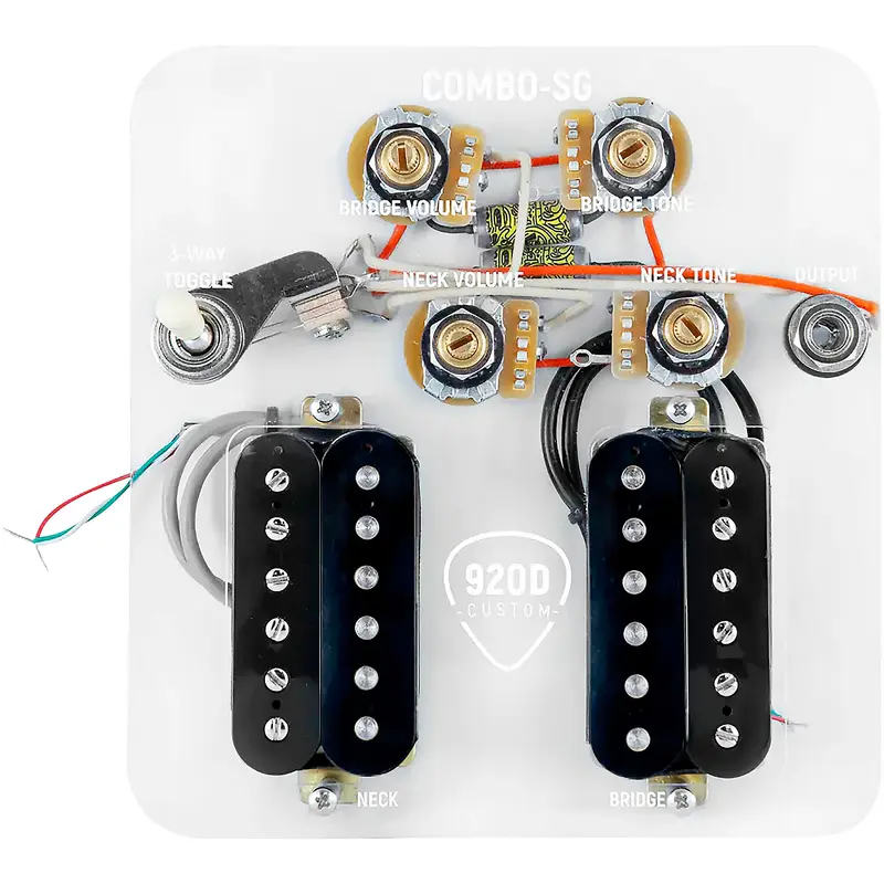 920D Custom Combo Kit for SG With Uncovered Smoothie Humbuckers and SG Wiring Harness
