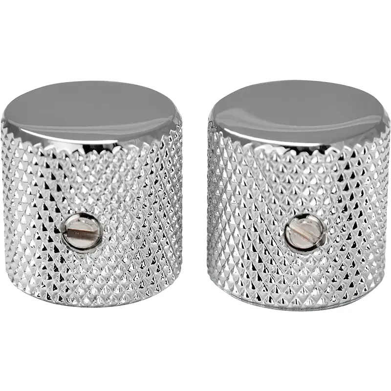 920D Custom Metal Knurled Flat Top Knob for Tele - 2-Pack