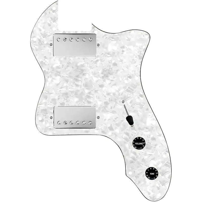 920D Custom 72 Thinline Tele Loaded Pickguard With Nickel Roughneck Humbuckers & Black Knobs