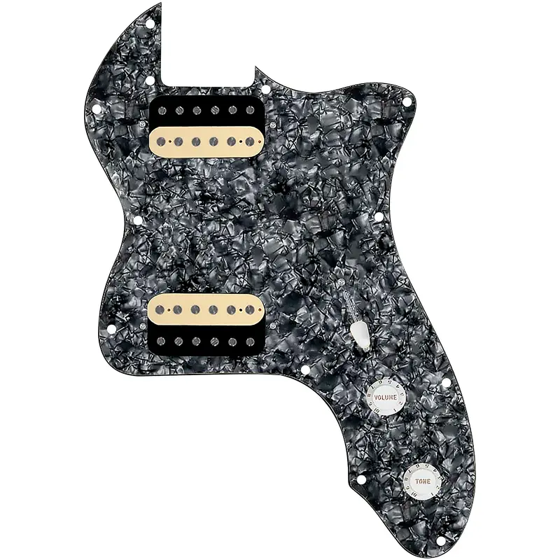 920D Custom 72 Thinline Tele Loaded Pickguard With Uncovered White Roughneck Humbuckers