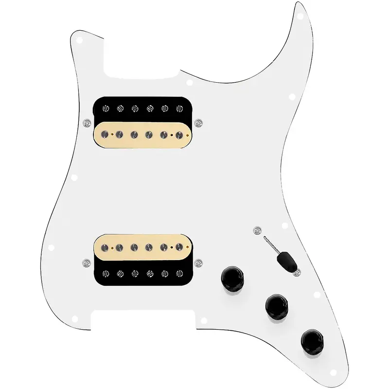 920D Custom HH Loaded Pickguard for Strat With Uncovered Roughneck Humbuckers and S5W-HH Wiring Harness