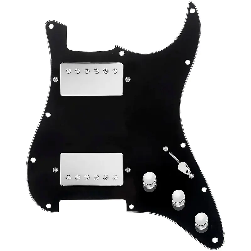 920D Custom HH Loaded Pickguard for Strat With Nickel Roughneck Humbuckers and S3W-HH Wiring Harness