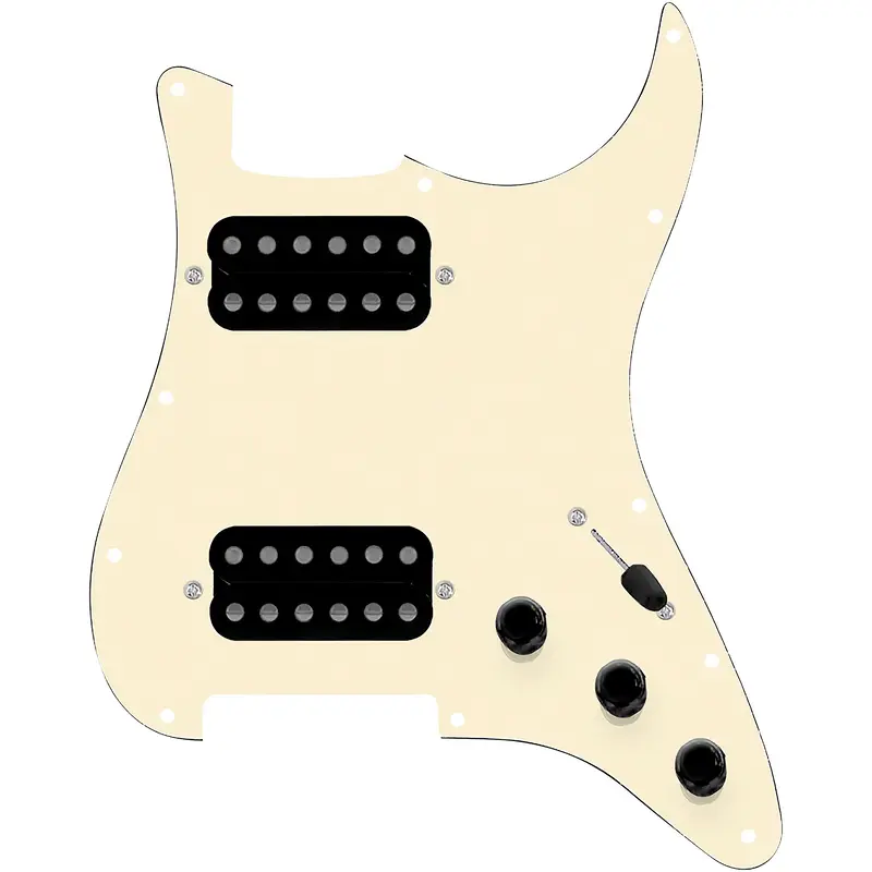 920D Custom HH Loaded Pickguard for Strat With Uncovered Cool Kids Humbuckers and S3W-HH Wiring Harness