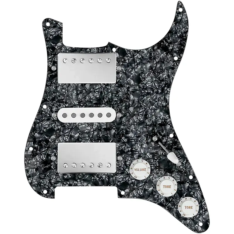 920D Custom HSH Loaded Pickguard for Stratocaster With Nickel Smoothie Humbuckers, White Texas Vintage Pickups and S5W-HSH Wiring Harness