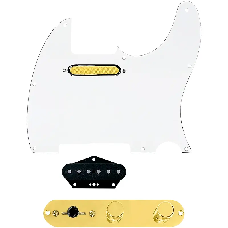 920D Custom Gold Foil Loaded Pickguard for Tele With T3W-G Control Plate