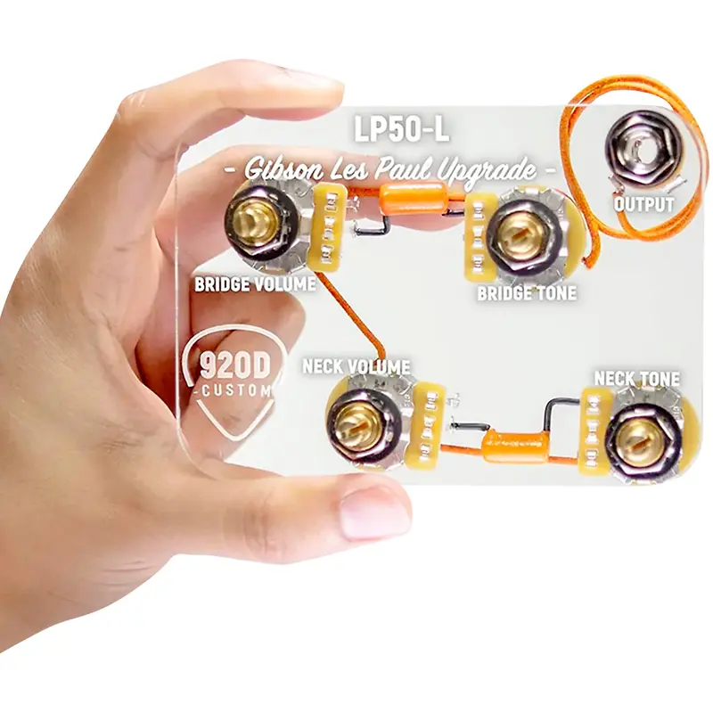 920D Custom Les Paul Upgraded Wiring Harness With Long Shaft Pots