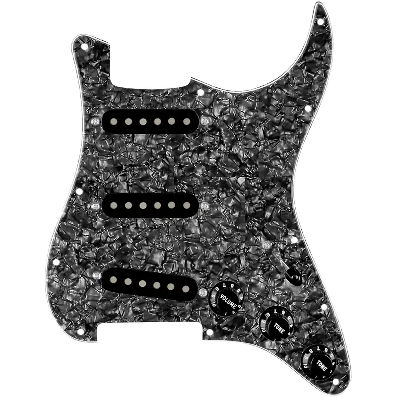 920D Custom Generation Loaded Pickguard For Strat With Black Pickups and Knobs and S5W Wiring Harness