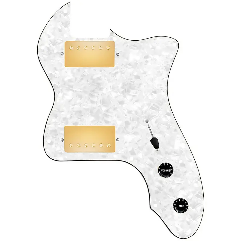 920D Custom '72 Thinline Tele Loaded Pickguard With Gold Smoothie Humbuckers & Black Knobs