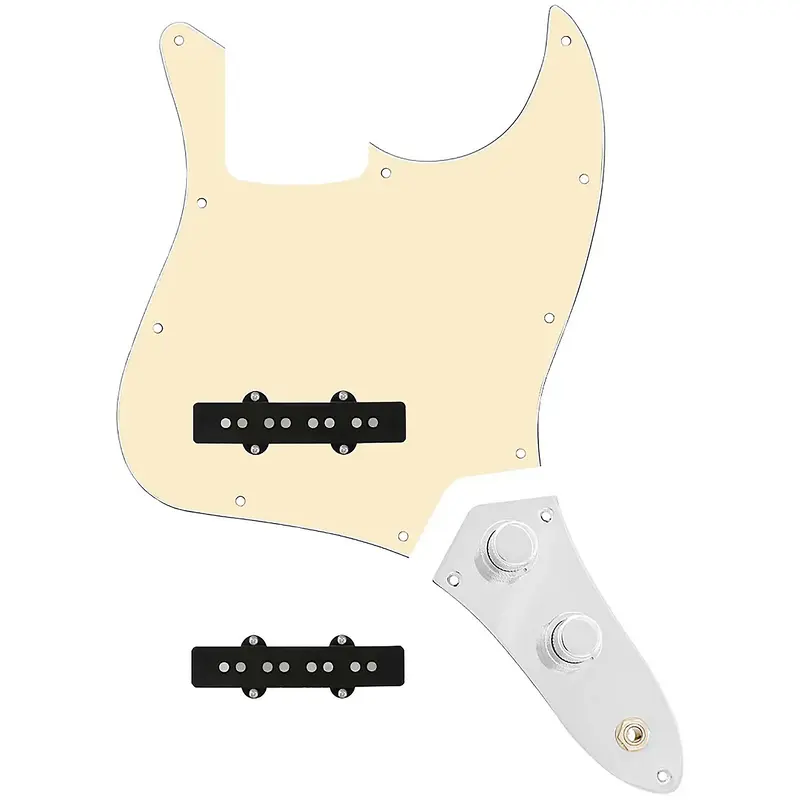 920D Custom Jazz Bass Loaded Pickguard With Groove (Modern) Pickups and JB-CON-C Control Plate