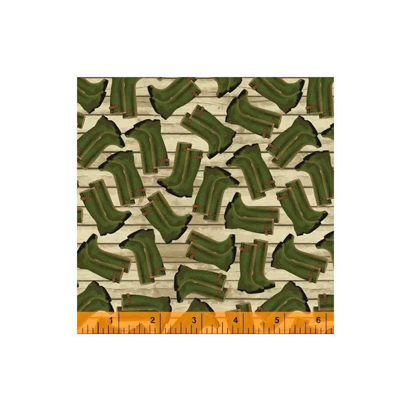 Lake House Whistler Studios 51910-4 Birch Boots Cotton