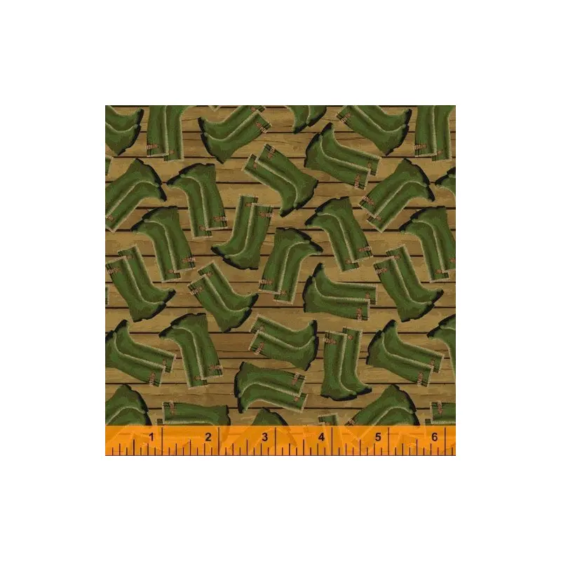 Lake House Whistler Studios 51910-6 Bark Boots Cotton