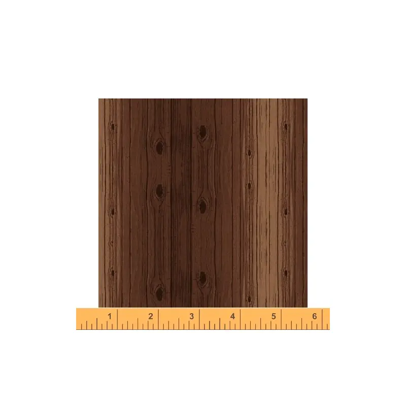Lake House Whistler Studios 50205A-1 Brown Wood Grain Cotton