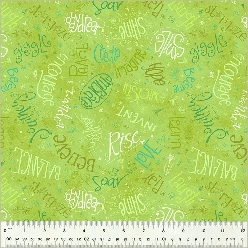 Noteworthy Terri Degenkolb FBTY 53856-3 Lime Aspirations Cotton