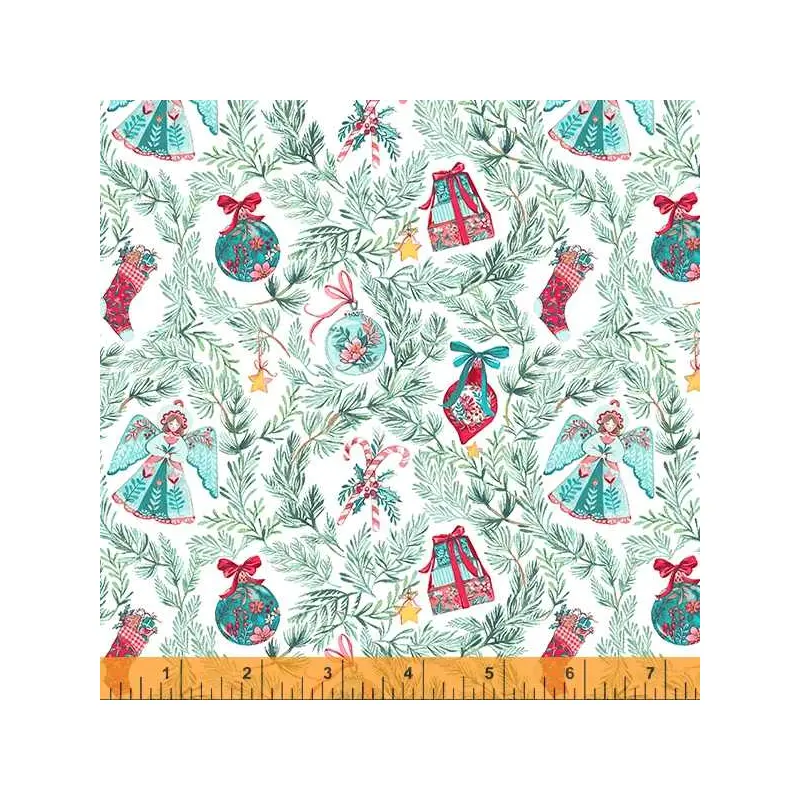 Noel 53047-1 White Sweet Ornaments Cotton