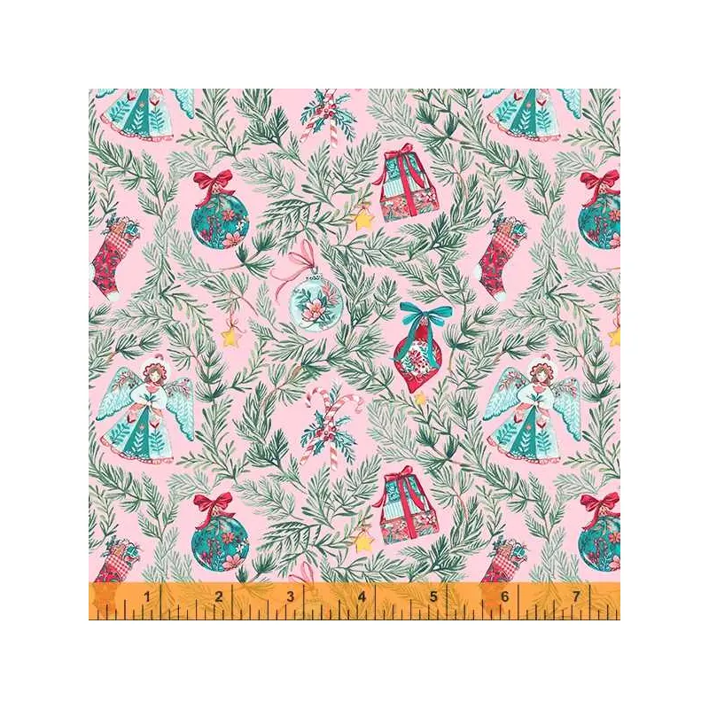 Noel 53047-4 Pink Sweet Ornaments Cotton