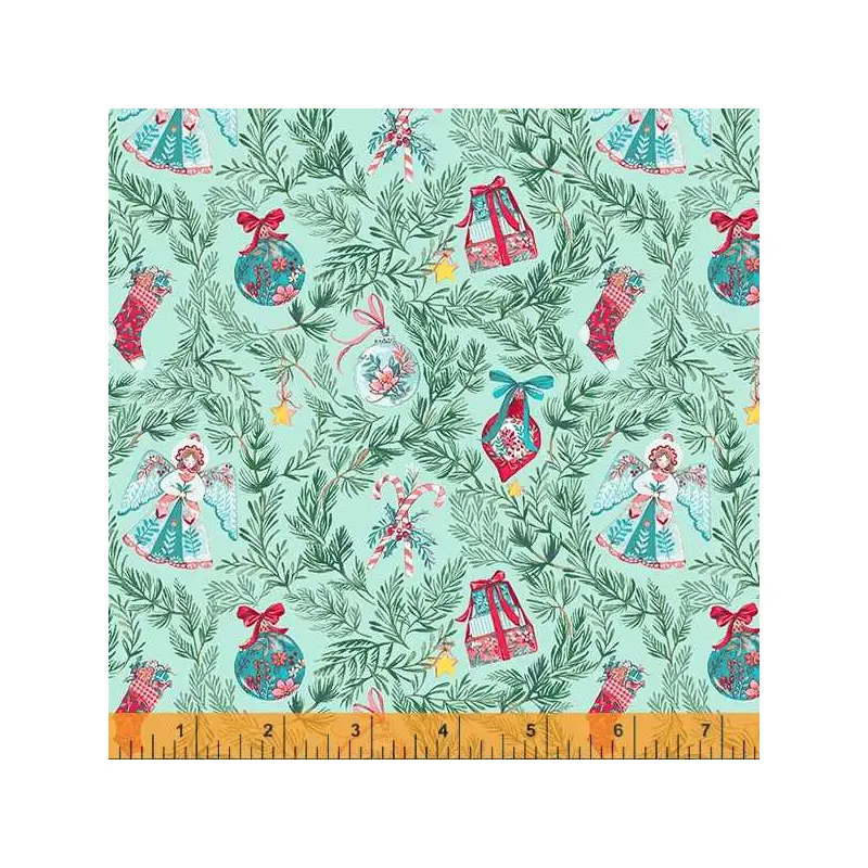 Noel 53047-5 Mint Sweet Ornaments Cotton