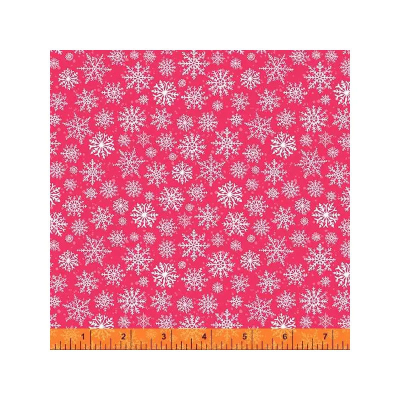 Noel 53049-6 Red Snowflakes Cotton