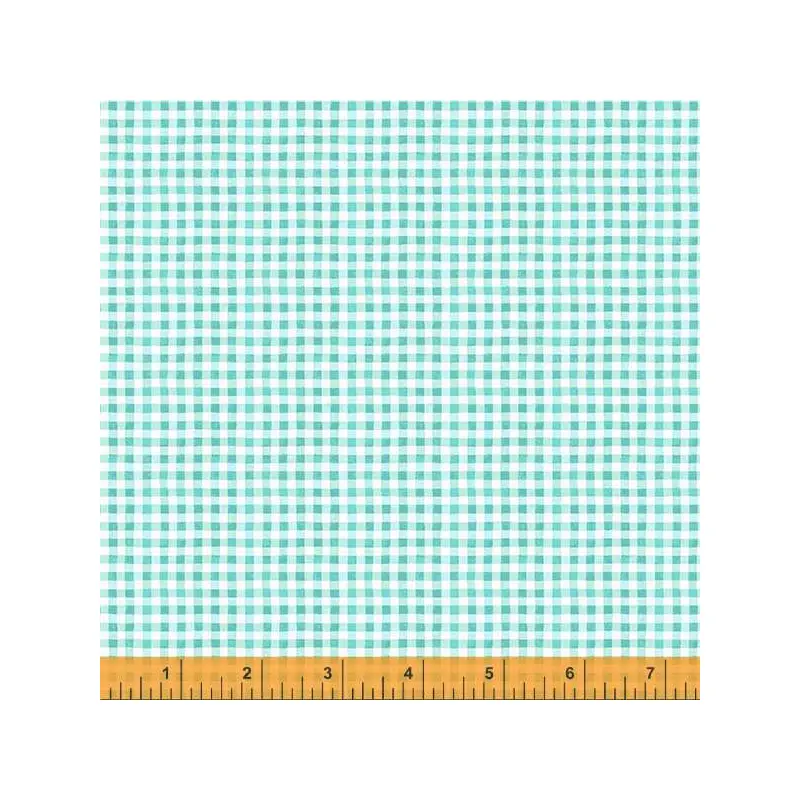 Noel 53050-2 Aqua Tiny Gingham Cotton