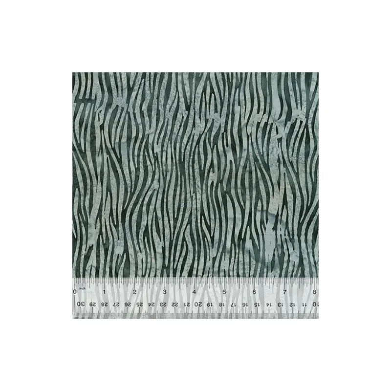 Noir Baliscapes 2542Q-X Charcoal Zebra Stripe Batik Cotton