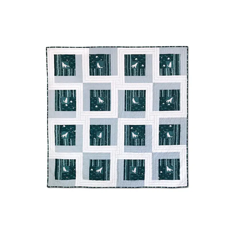 Nightsong 50084QK-X Multi Wolf Lodge Quilt Kit Cotton