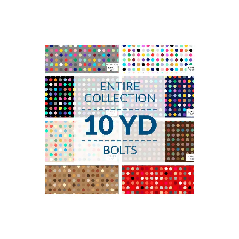 Never Enough Dots Whistler Studios NEVE10YD-X Cotton