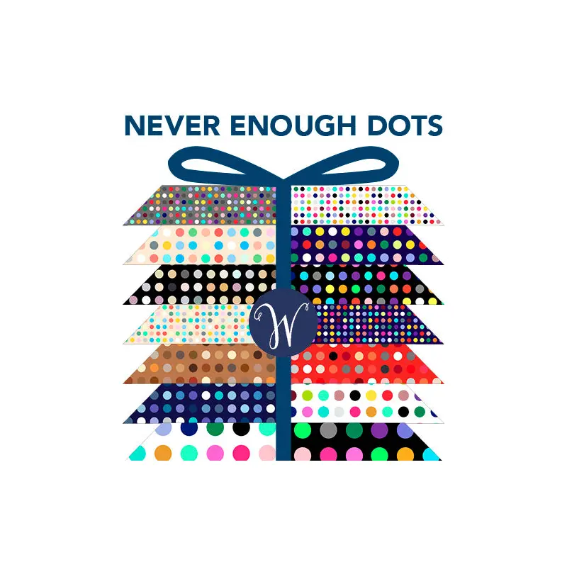 Never Enough Dots Whistler Studios NEVEFATQ-X Multi Fat Quarter Bundle Cotton