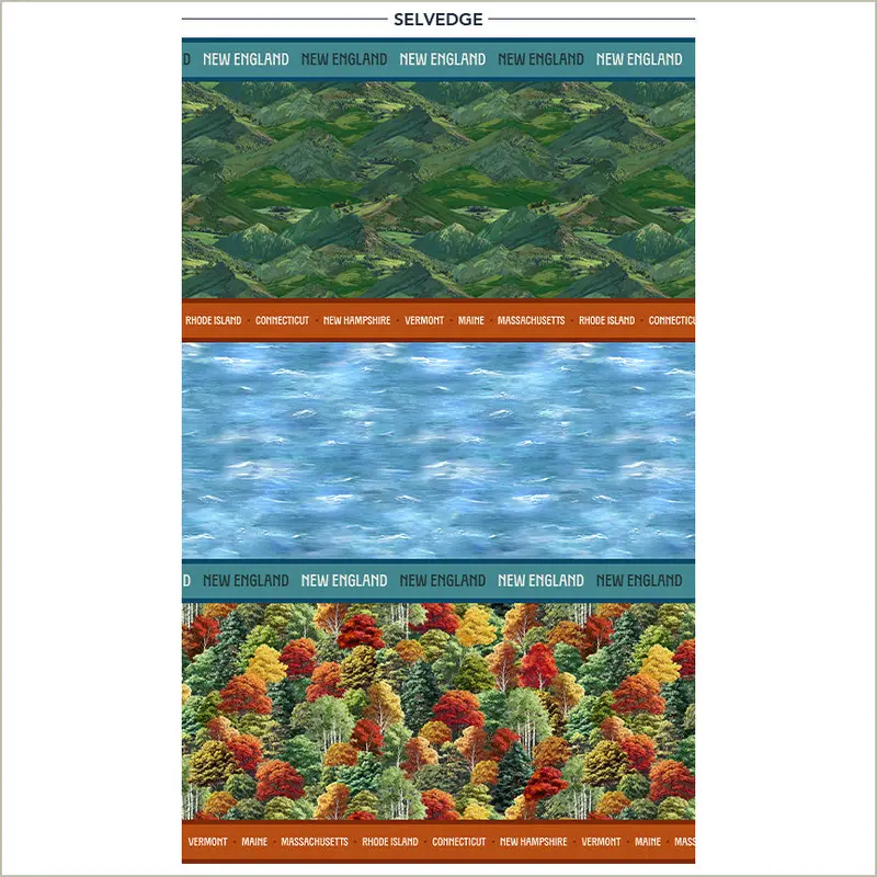 New England Shop Hop 2026 Whistler Studios 55476D-1 Multi Land & Sea Cotton