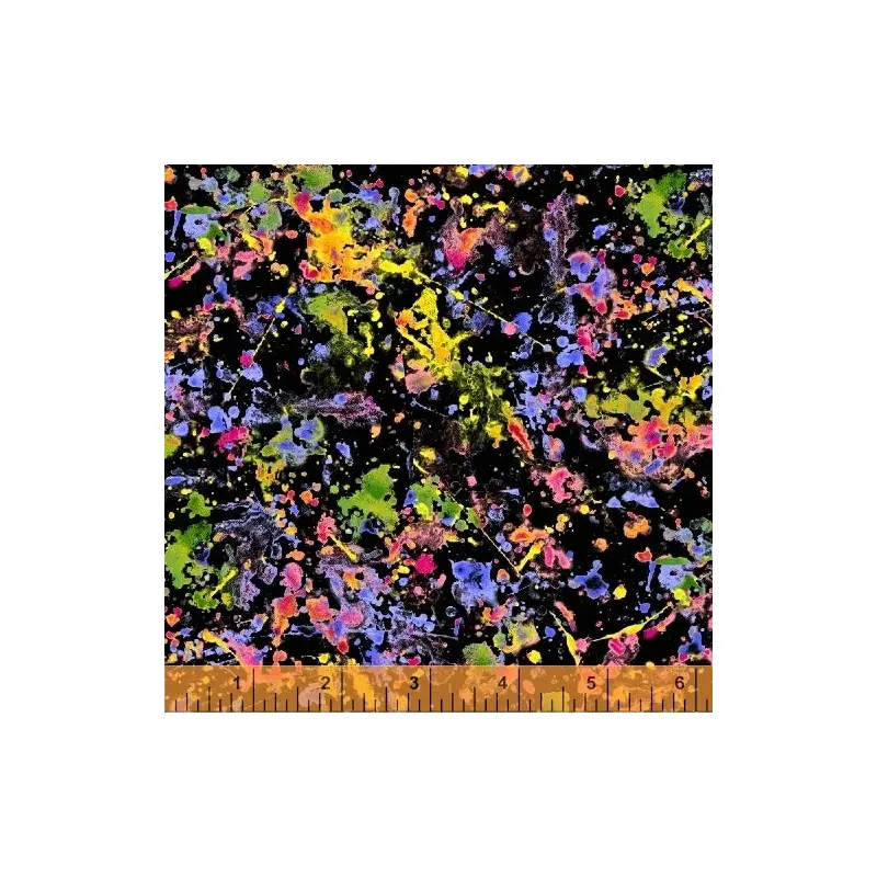 108" Quilt Back Whistler Studios 51537-2 Black Dropcloth Cotton