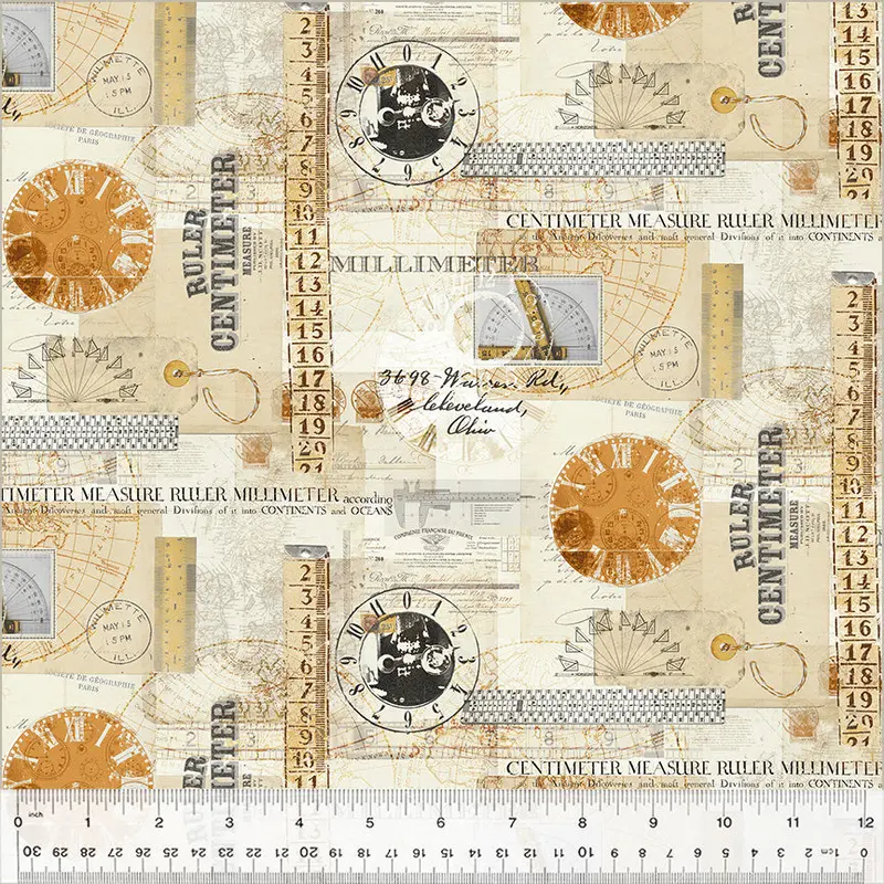 108" Quilt Back Whistler Studios 52105-X Multi Measure Cotton