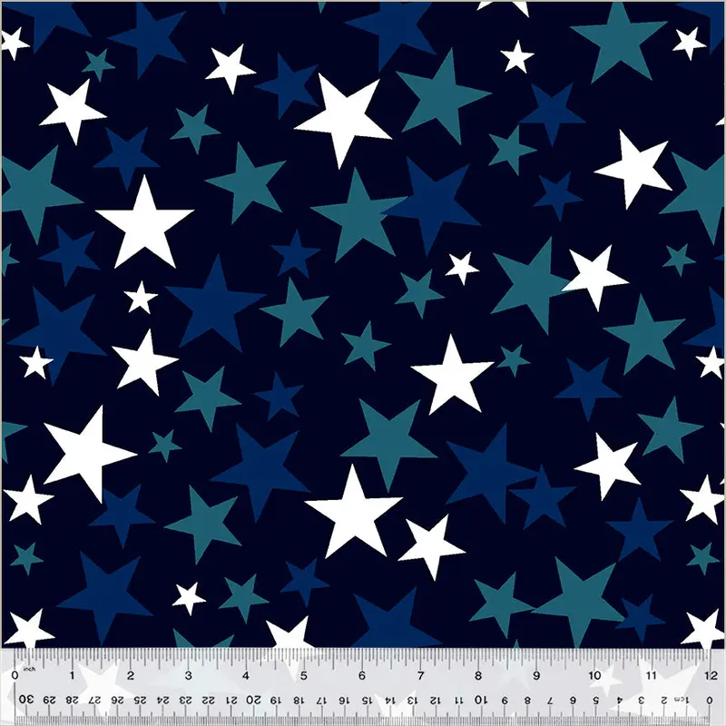 108" Quilt Back Whistler Studios 52477-3 Navy Patriotic Stars Cotton