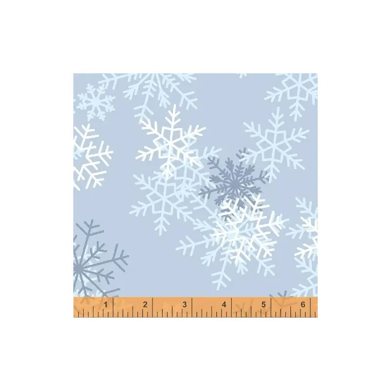 108" Quilt Back Whistler Studios 51461-2 Blue Snowflakes Cotton