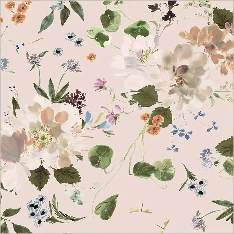 108" Quilt Back Kelly Ventura 54872DW-1DES Shell Peony Garden Cotton