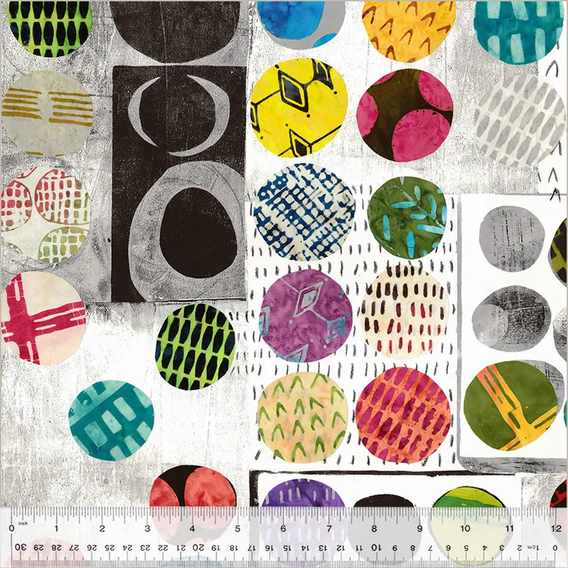 108" Quilt Back Marcia Derse 52258DW-XDES Multi Wabi Sabi Cotton