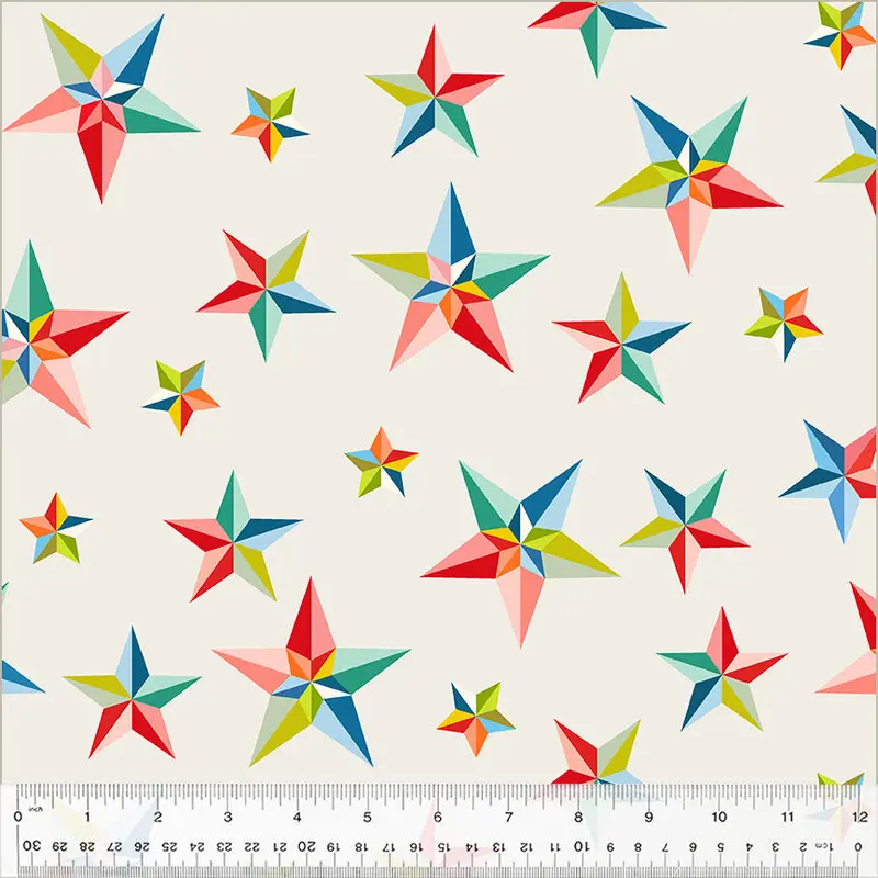 108" Quilt Back Tamara Kate 54511DW-2DES Multicolor Pinwheel Stars Cotton
