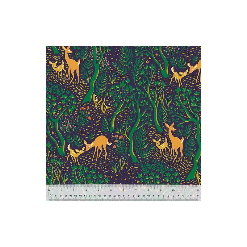 108" Quilt Back Heather Ross 53586W-1DES Midnight Night Visitor Cotton