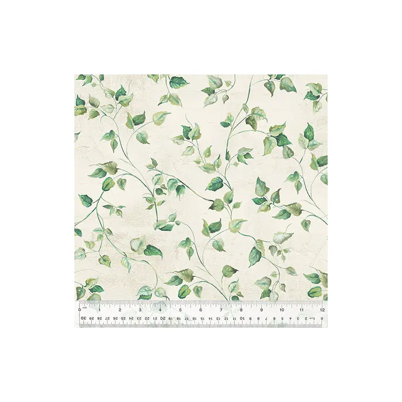 108" Quilt Back Jean Plout 53584W-1DES Ivory Ivy Cotton