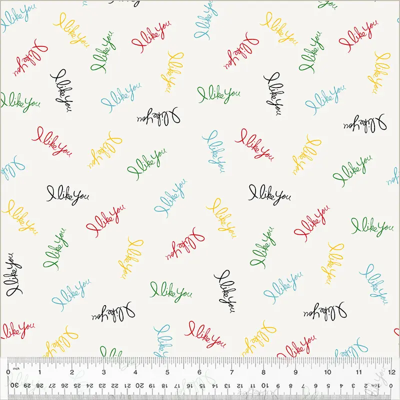 108" Quilt Back Amy Sedaris 36141W-XDES Ivory I Like You Cotton