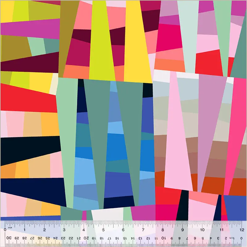 108" Quilt Back Annabel Wrigley 54116DW-1DES Multi Parade Cotton