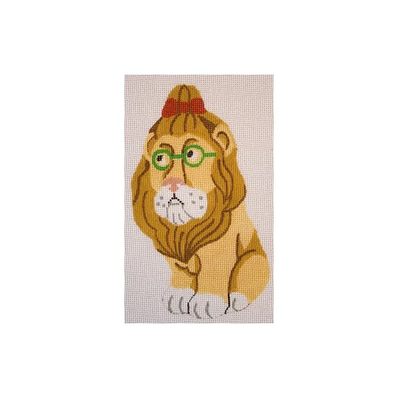 Silver Needle Cowardly Lion Ornament Needlepoint Canvas