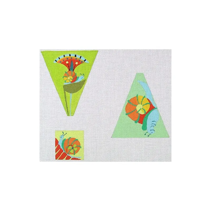 Zecca Snail Scissor Case Needlepoint Canvas