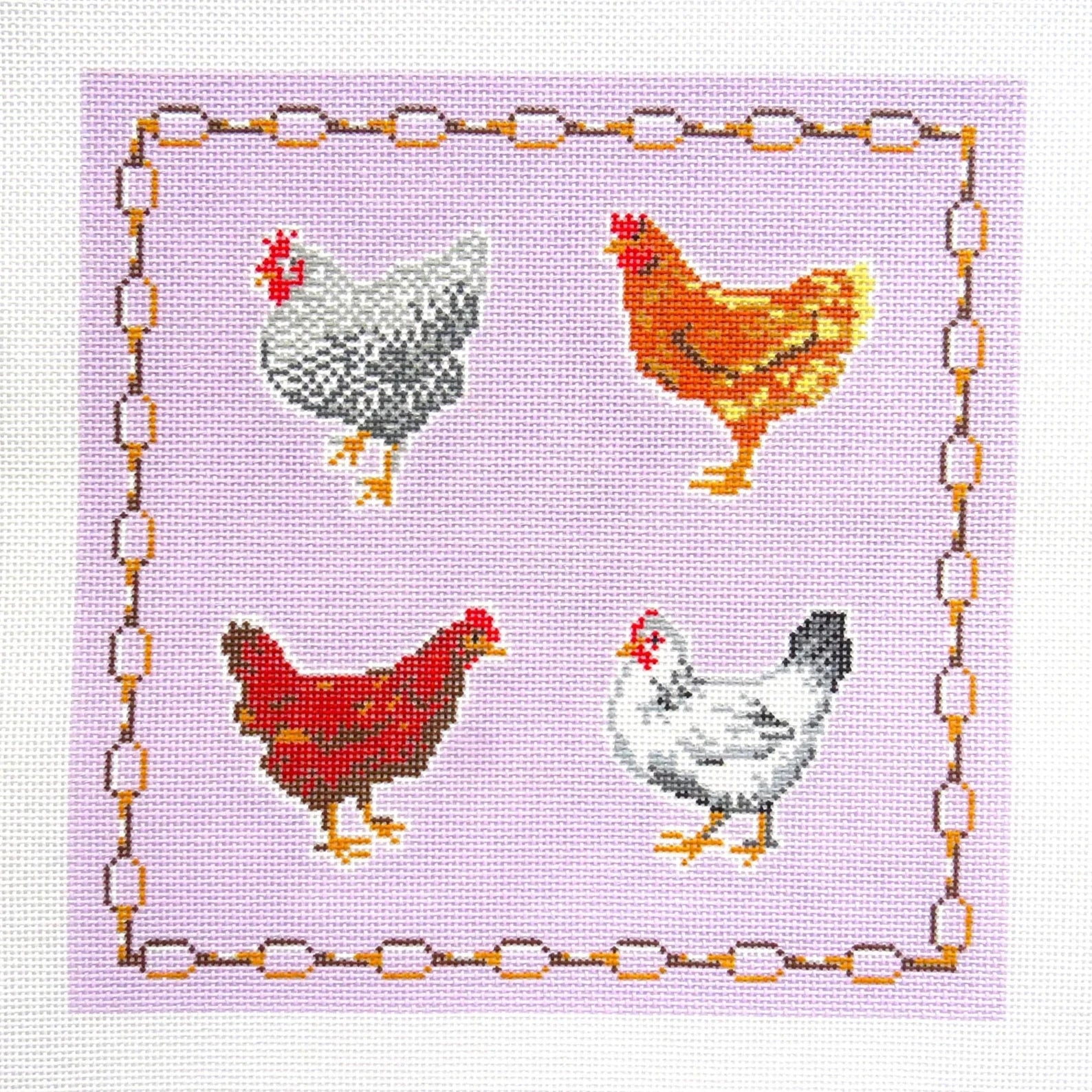 Alice & Blue Hen Party Needlepoint Canvas