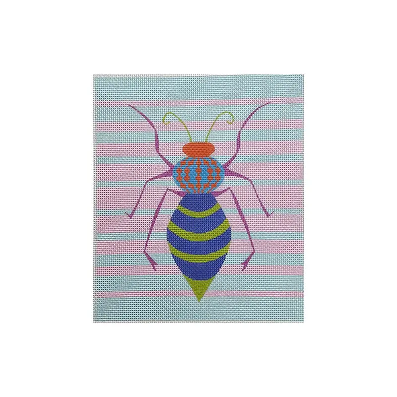 Zecca Stripey Spider Needlepoint Canvas