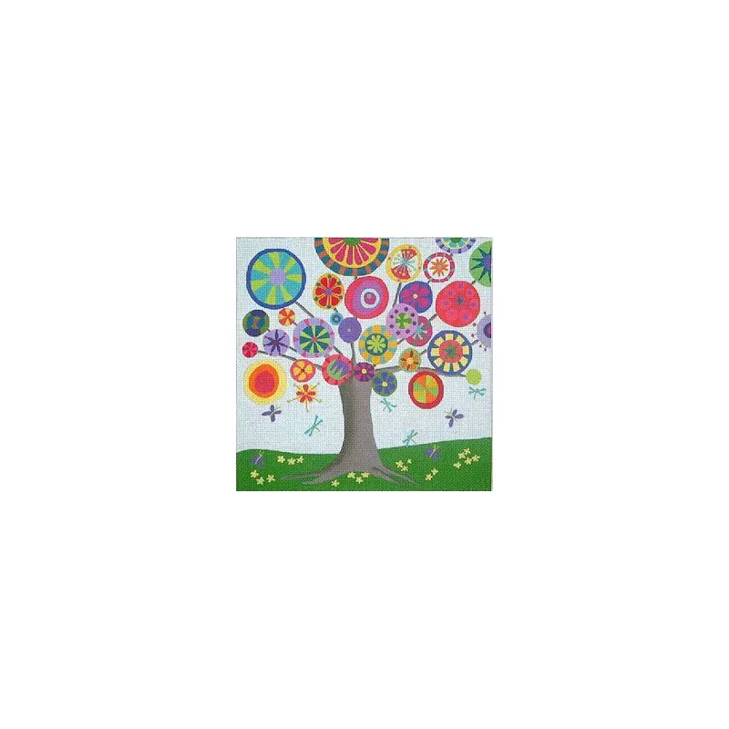 Zecca Tree of Life - Summer 13M Needlepoint Canvas