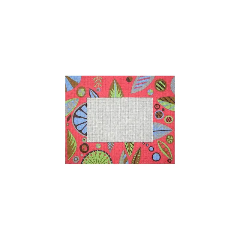 Zecca Salmon Frame Needlepoint Canvas
