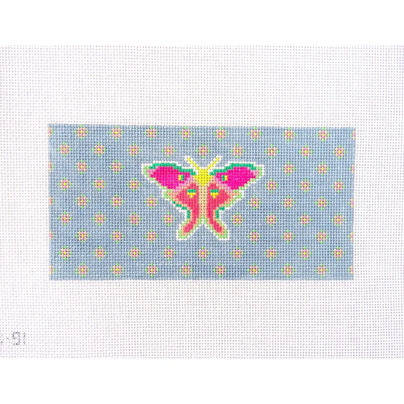 Alice & Blue Luna Moth Needlepoint Canvas