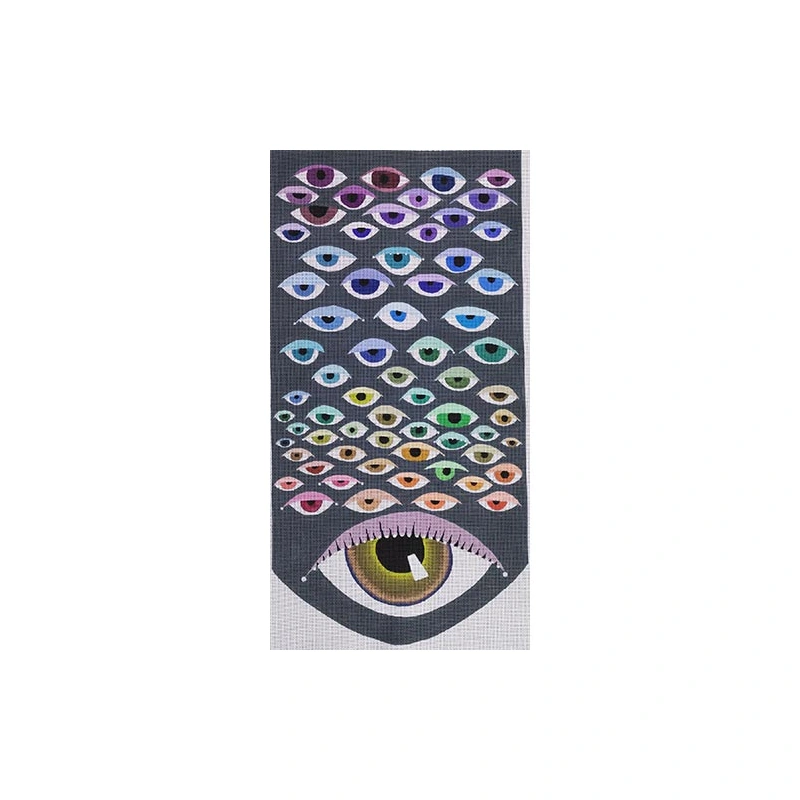 Zecca Seeing the Rainbow Clutch Needlepoint Canvas